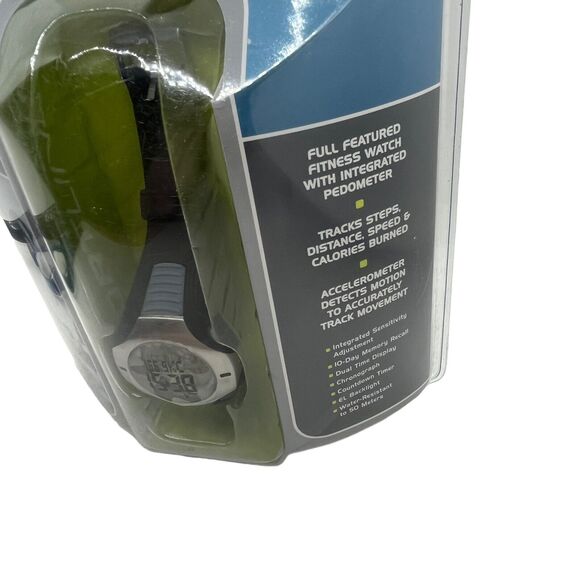 Pedometer Watch Sportline Total Fitness New Sealed 955 Unisex Men Women Vintage - Picture 2 of 14